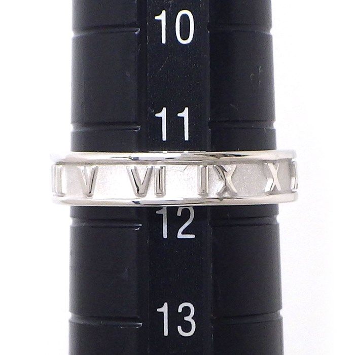 Tiffany & Co. Atlas Ring with 3 Diamonds in 18K White Gold