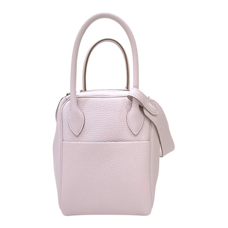 HERMES Lindy 26 Verso Handbag in Mauve Pale & Natural