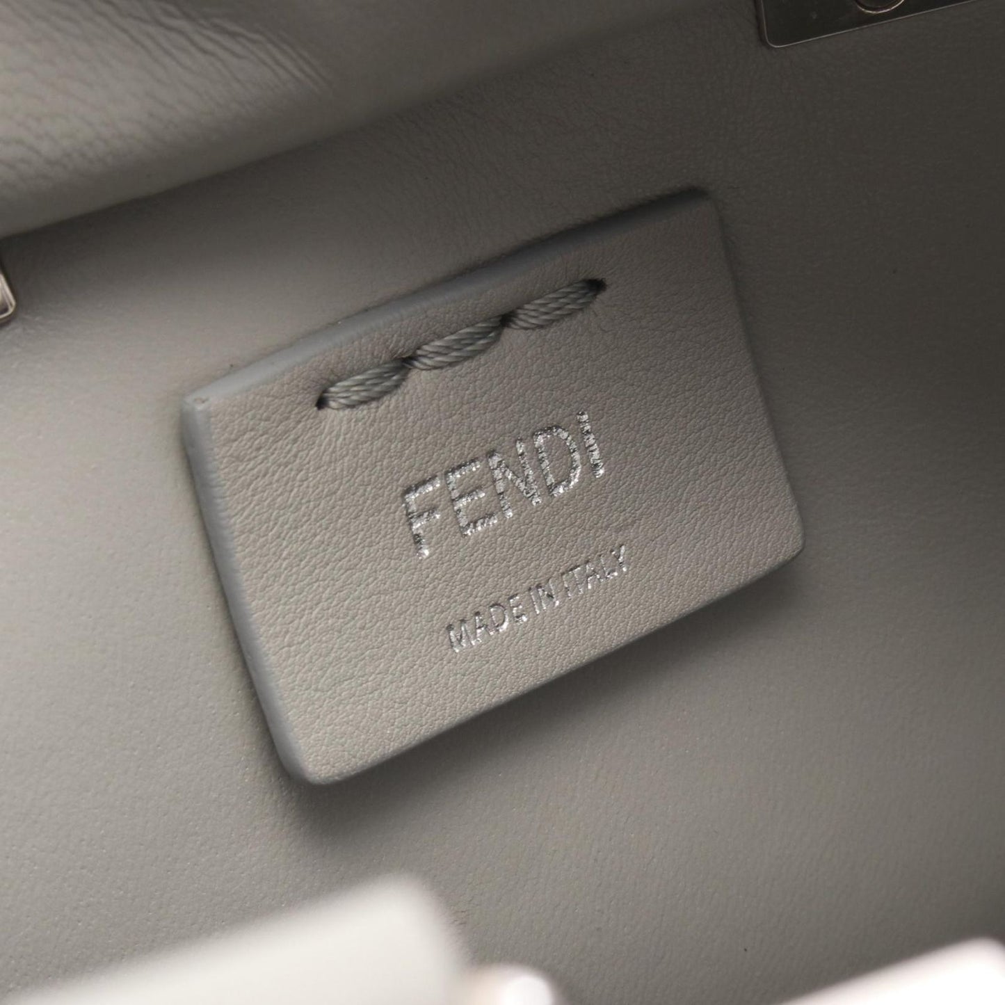 FENDI Mini Trois Jours Handbag in Gray Leather - Exquisite Craftsmanship