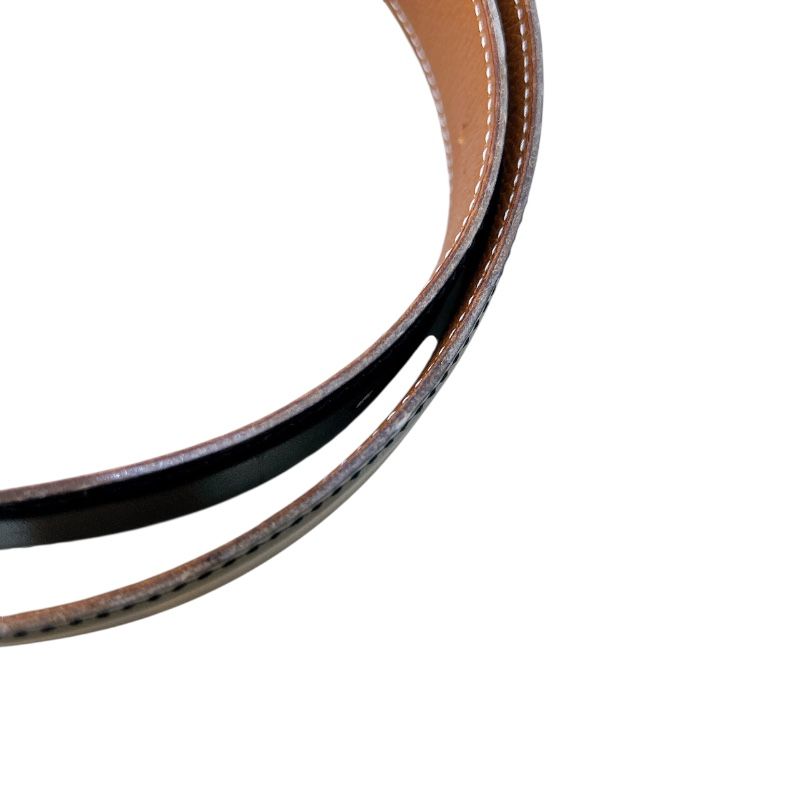 HERMES Mini Constance Belt 65cm Black with Gold Hardware