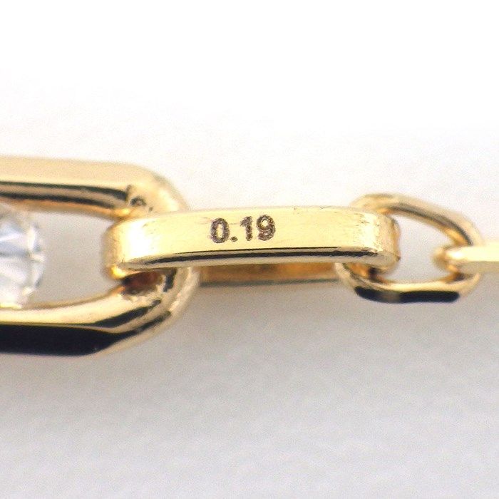 Exquisite 0.19ct Diamond Link Chain Necklace in K18 Yellow Gold