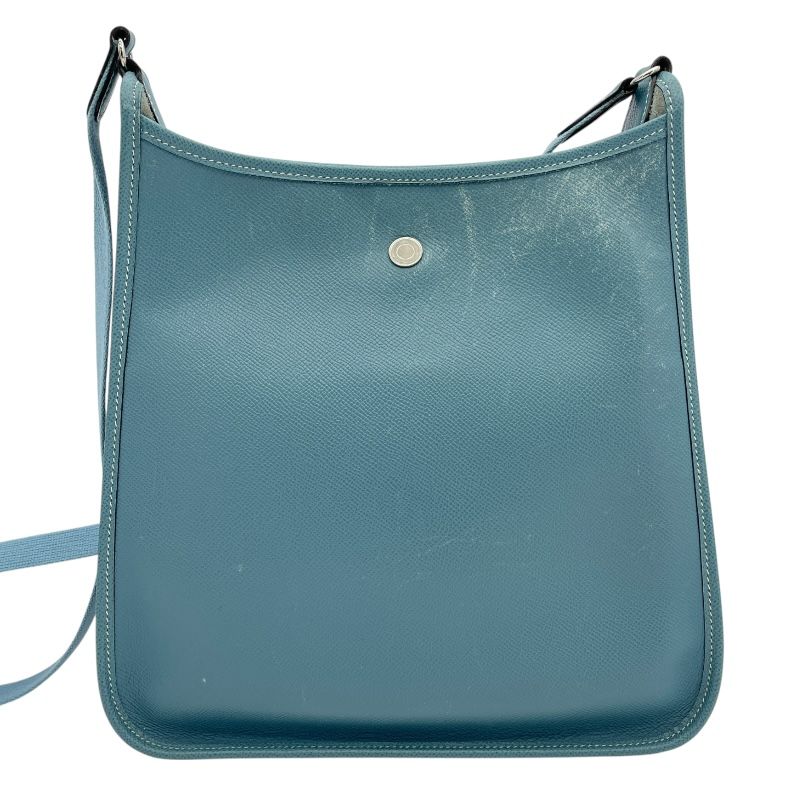 HERMES Vespa PM Blue Jean Cushbel Leather Shoulder Bag