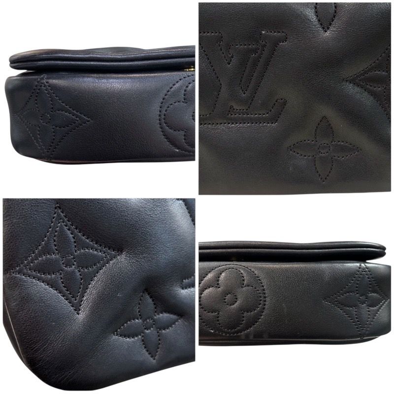 Louis Vuitton Wallet-On-Strap M81398 in Black Bubblegram