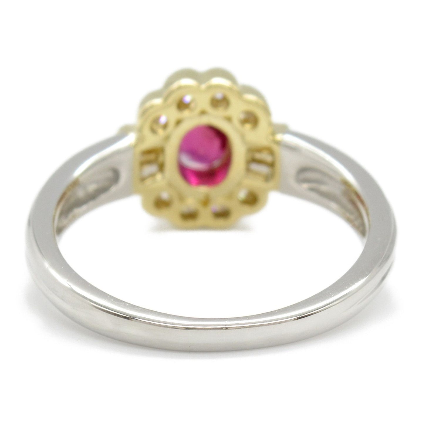 Exquisite Ruby and Diamond Ring in Platinum and Yellow Gold