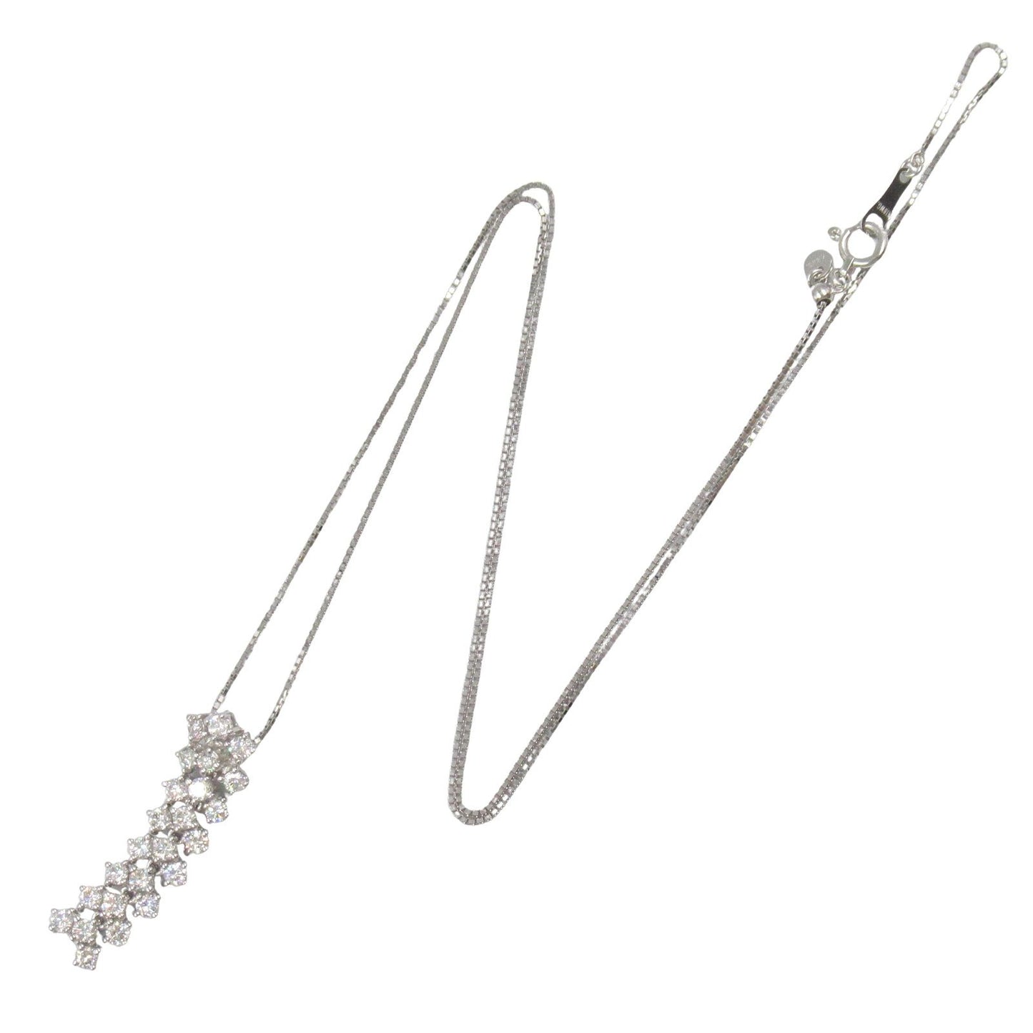 Exquisite K18WG Diamond Necklace - 1.00ct Elegance