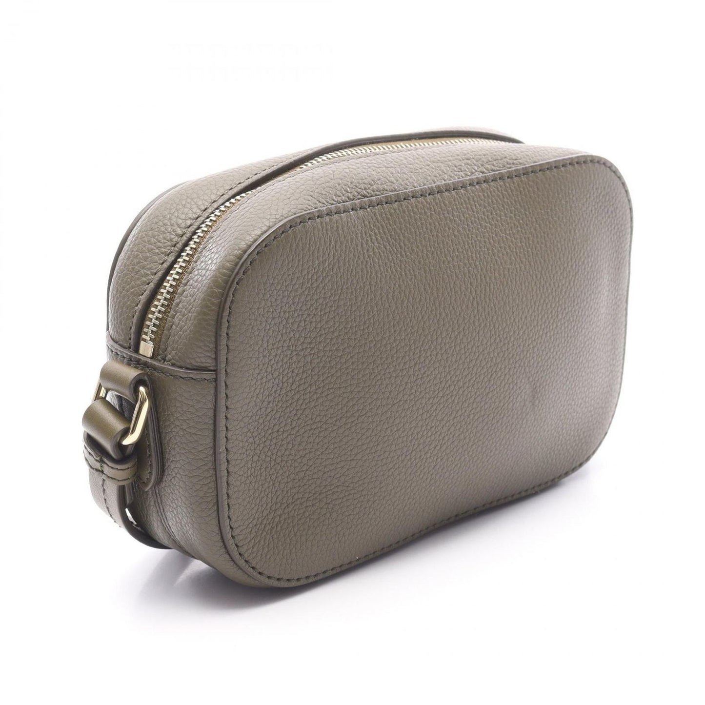 MAX MARA ELSA Shoulder Bag in Khaki Leather - Timeless Elegance