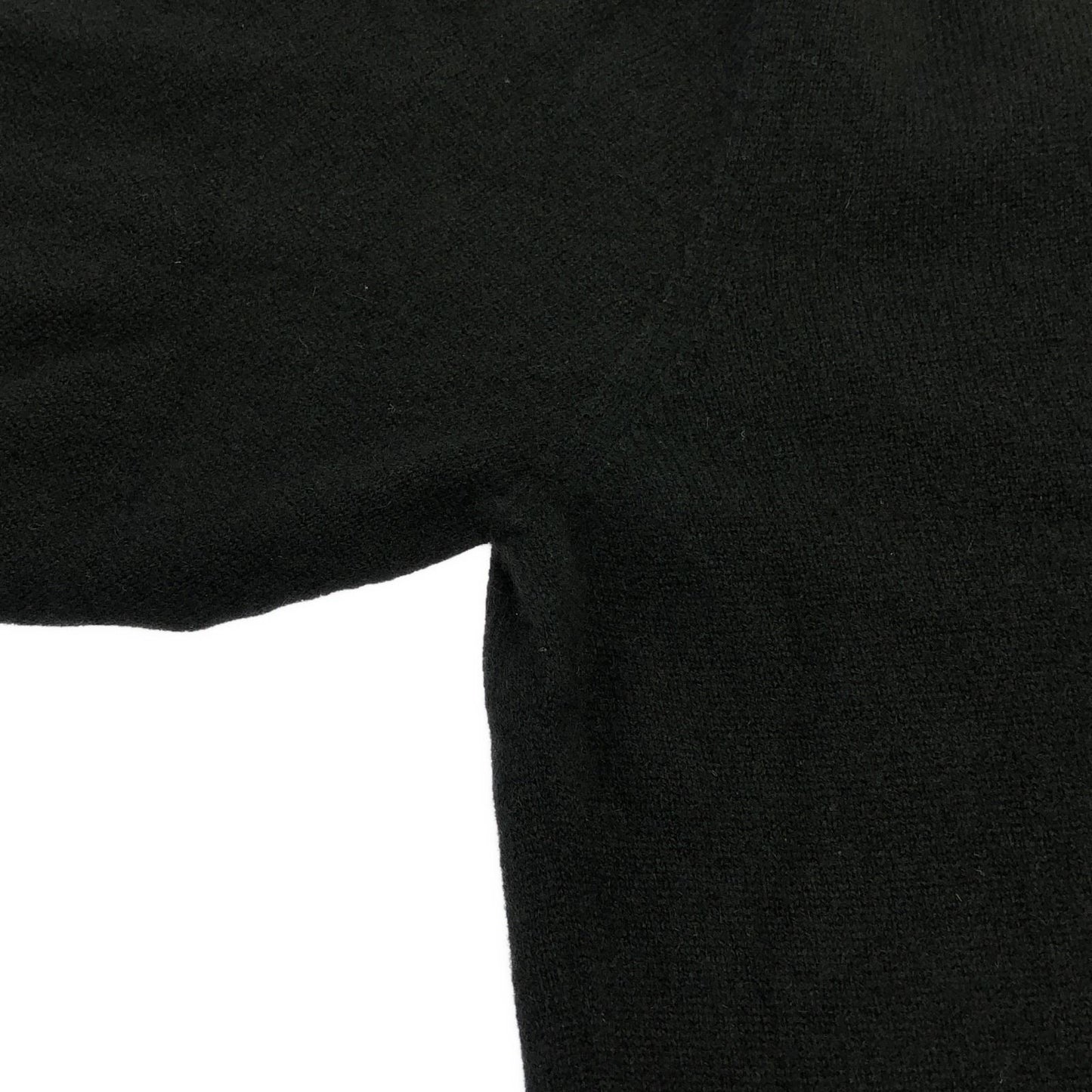 HERMES Black Cashmere Half-Zip Knit Sweater - Size S