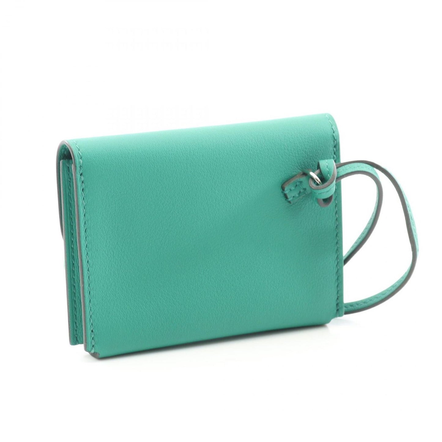 HERMES Vert Vertigo Snap Card Case - Unused Luxury Accessory