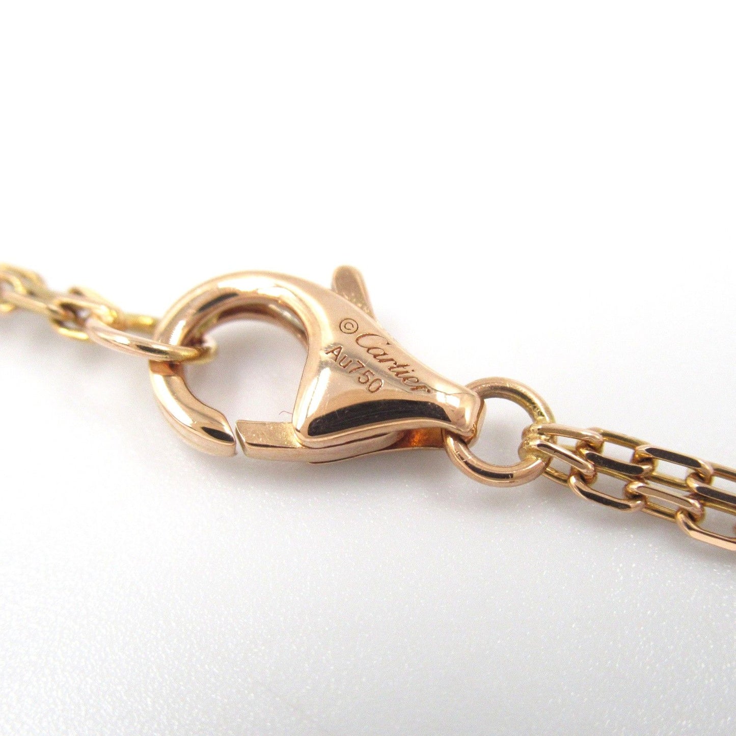 Cartier Love Series Diamond Hoop Necklace in Pink Gold & Ceramic