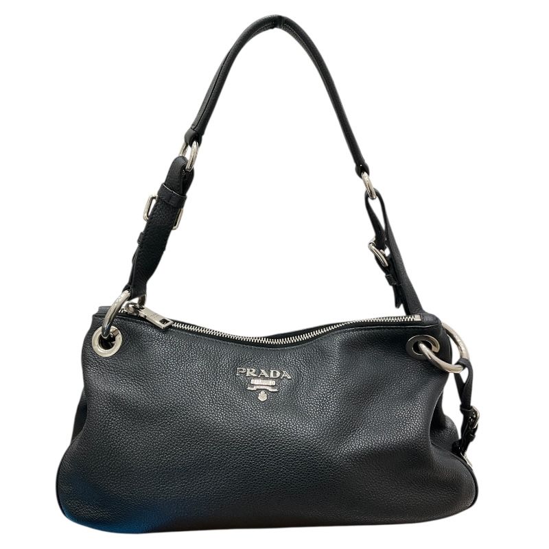 PRADA Viterbo Phoenix Semi Shoulder Bag - Black Luxury Fashion