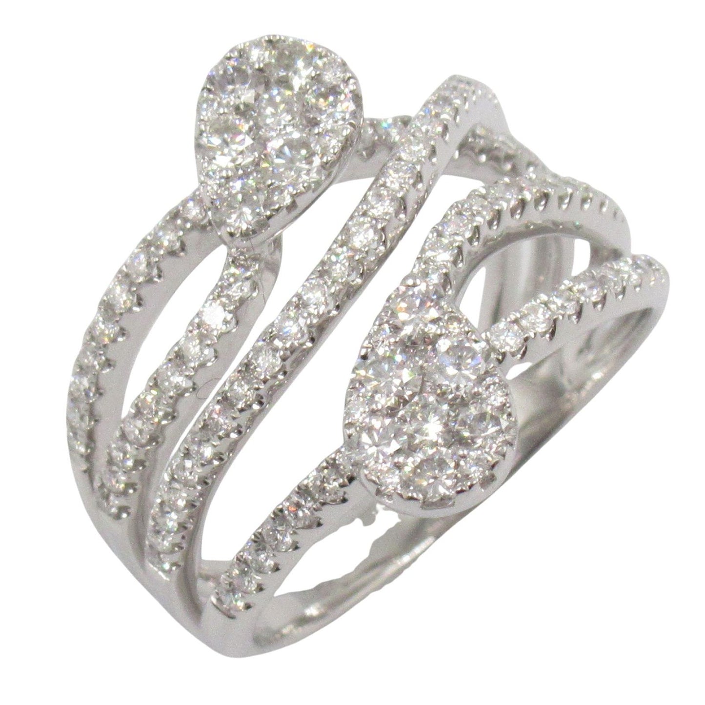 Exquisite K18WG Diamond Ring - 1.35ct Elegance