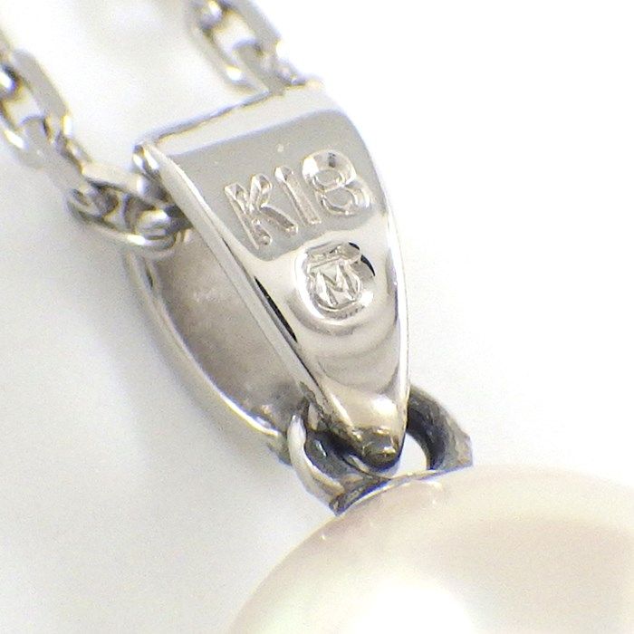 MIKIMOTO Akoya Pearl Necklace in K18 White Gold - Exquisite Elegance