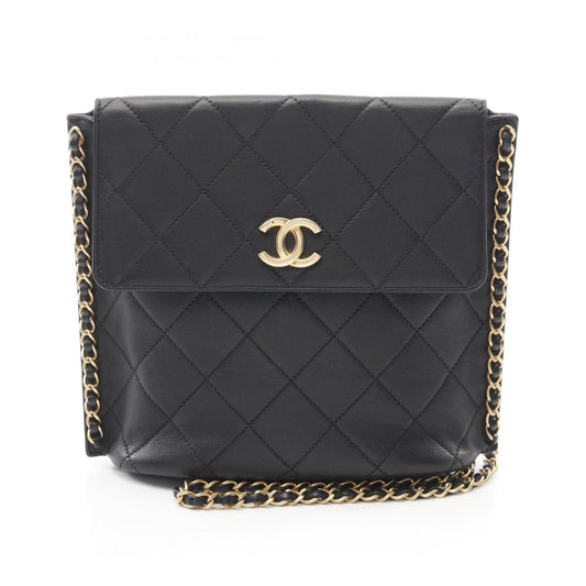 CHANEL Matelassé Shoulder Bag in Black Lambskin - Timeless Elegance