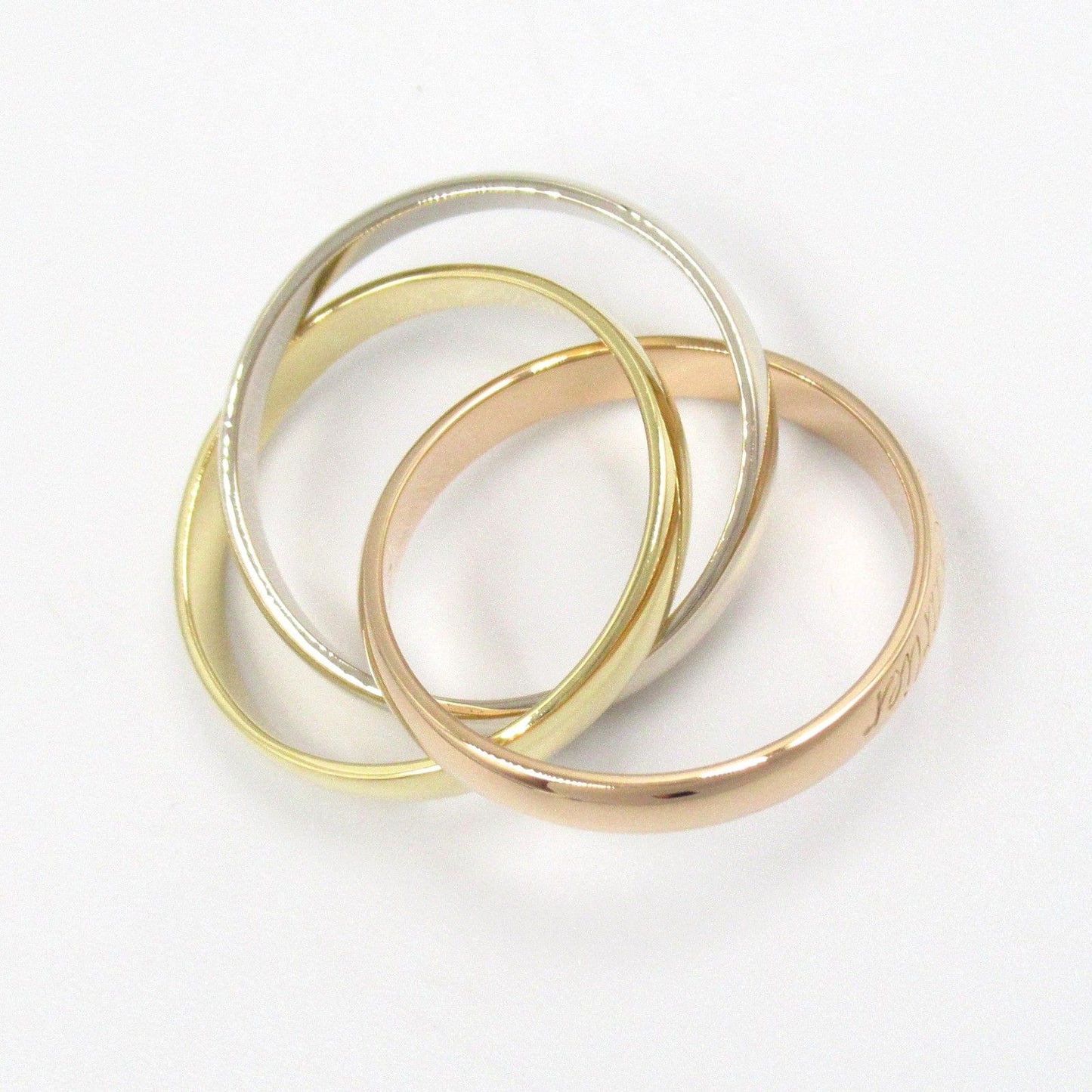 CARTIER Trinity Ring in K18 Yellow, White & Pink Gold - Size 10.5