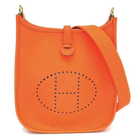 HERMES Evelyne TPM Shoulder Bag - 2024 Orange Minian with Gold Hardware