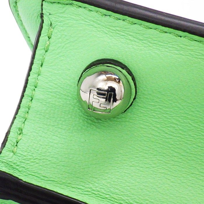 Fendi Peekaboo I See You Petite Handbag in Green Nappa Leather