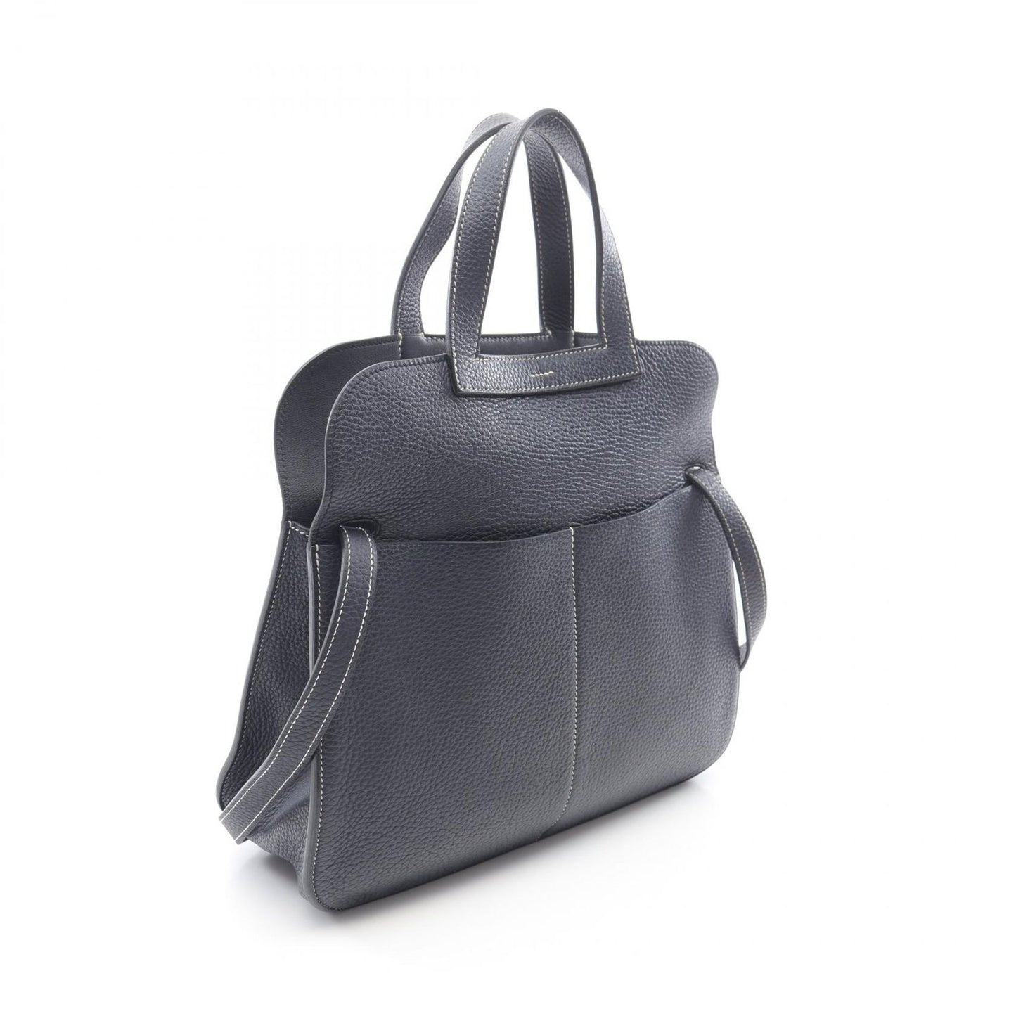 HERMES Alzan 31 Handbag in Bleu Nuit - Exquisite Craftsmanship
