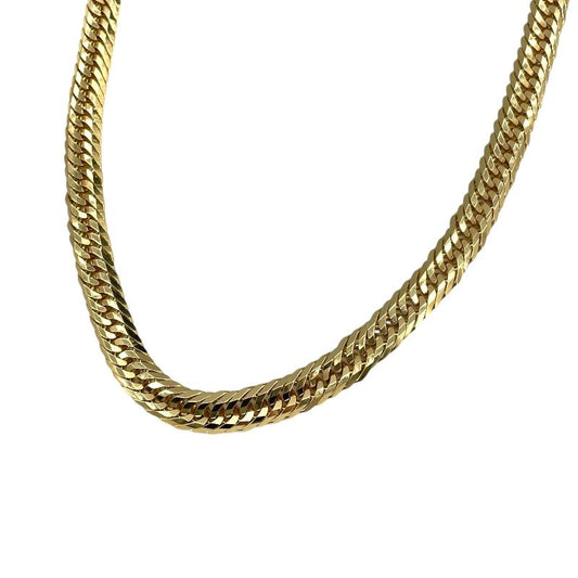 Exquisite 12-Faceted Triple Kihé Necklace in K18 Gold