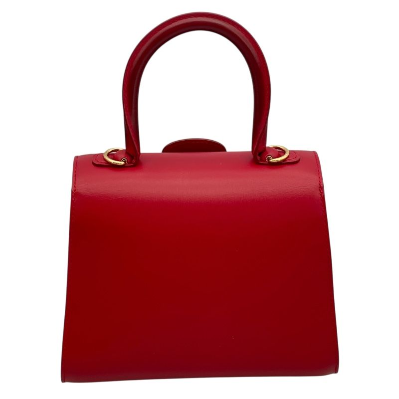 DELVAUX Brillant Mini Red Handbag with Rhinestones & Leather