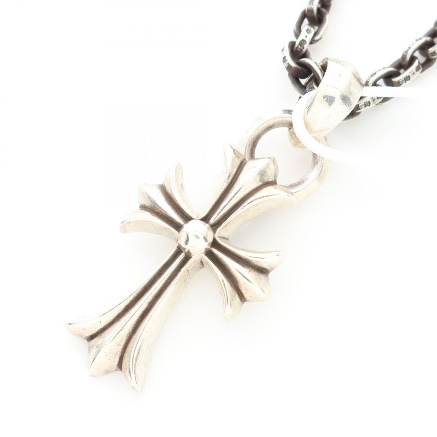 CHROME HEARTS Small Cross Pendant Necklace with Paper Chain