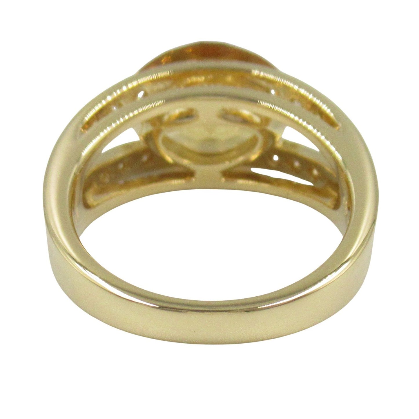 TASAKI Citrine & Diamond Ring in 18K Yellow Gold - Size 11