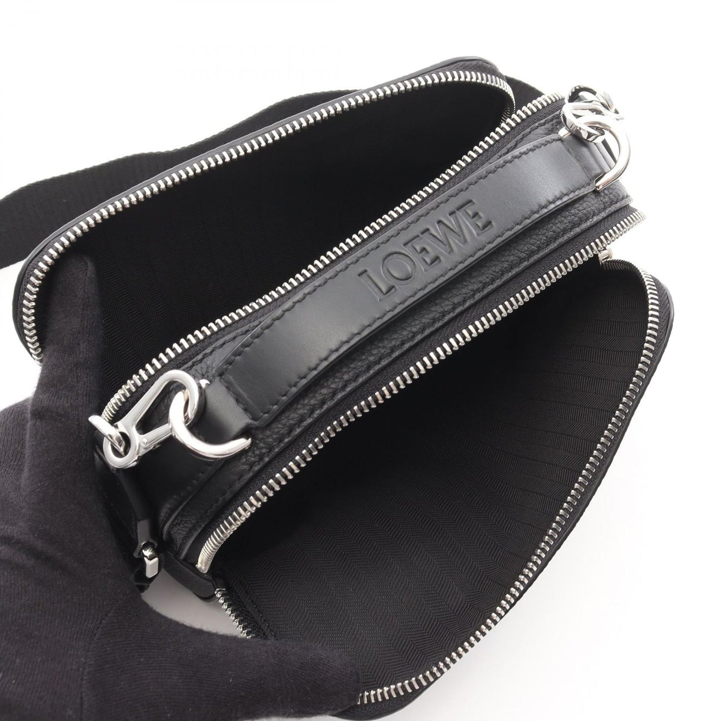 LOEWE Mini Crossbody Camera Bag in Black Leather - Timeless Elegance