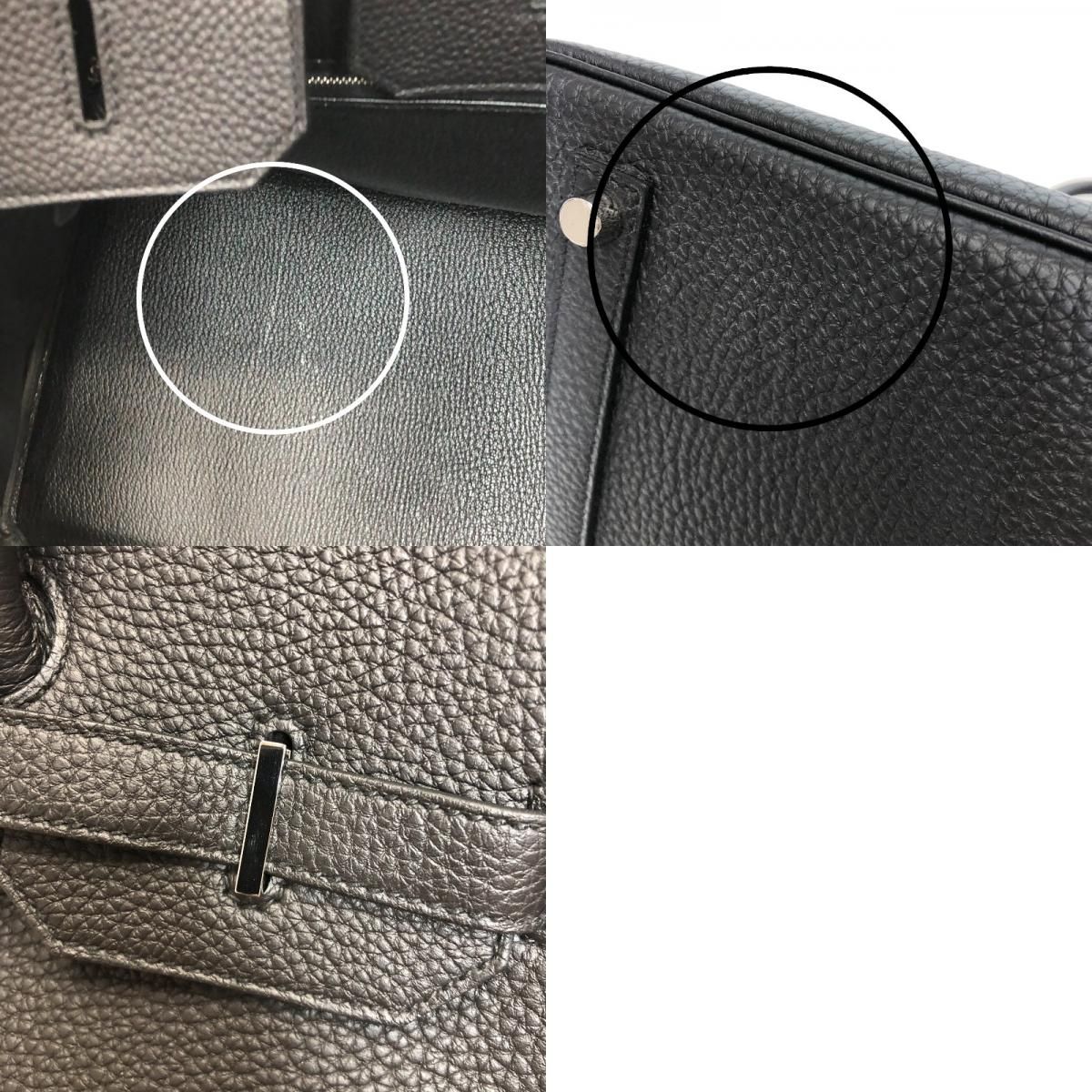 HERMES Birkin 35 B Stamp Black Togo Leather Handbag with Silver Hardware