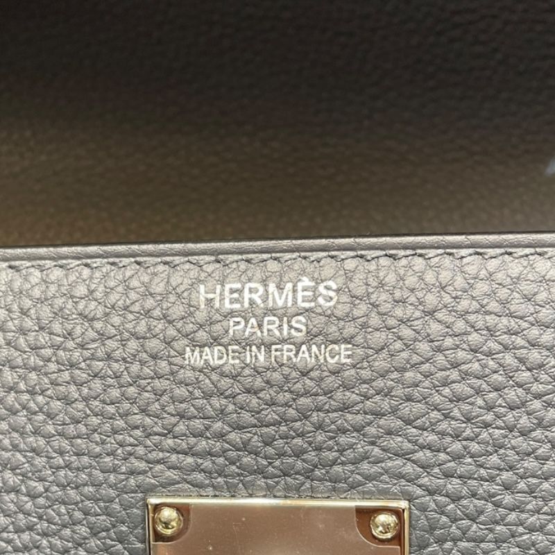 HERMES Kelly 42 Maxi in Grimiste with Silver Hardware - Unused Display Piece