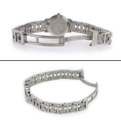 HERMES Clipper CL4.210 Date Watch with Sunray Gray Dial