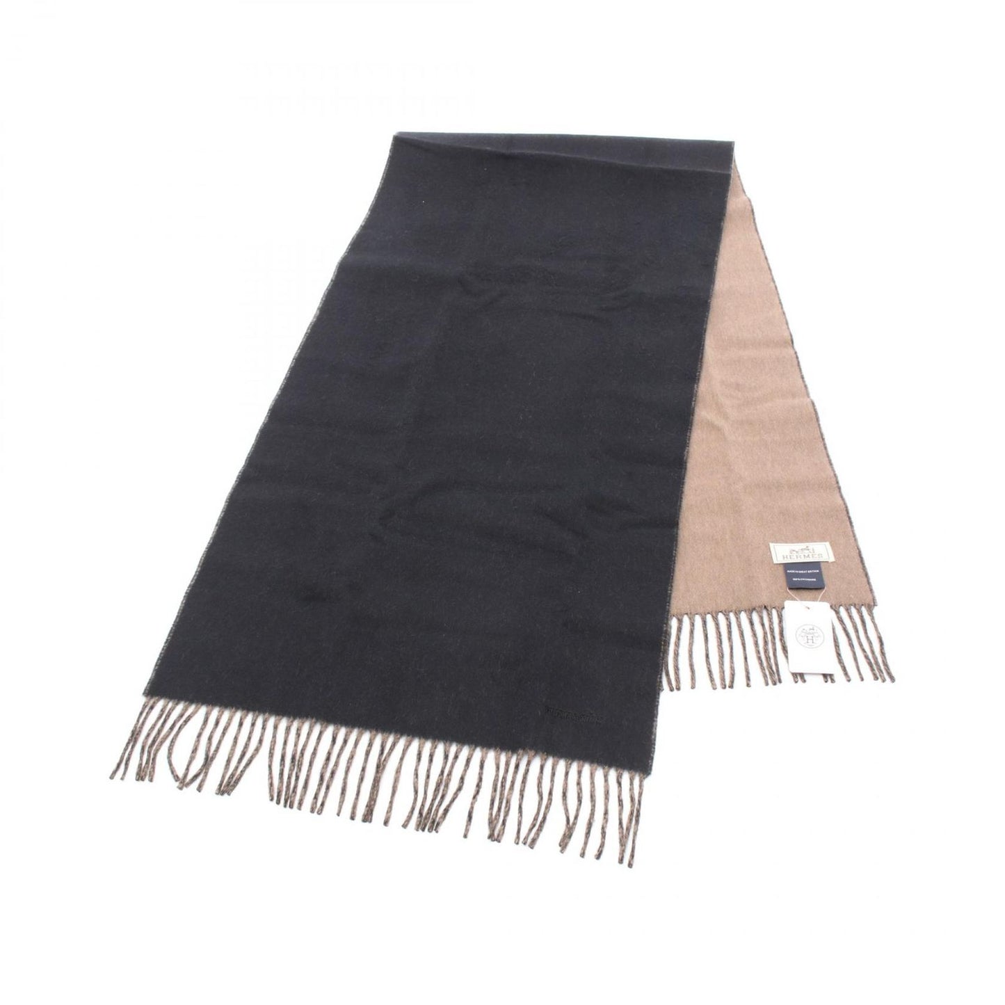 HERMES Recto Verso Cashmere Scarf - Unused Luxury Accessory