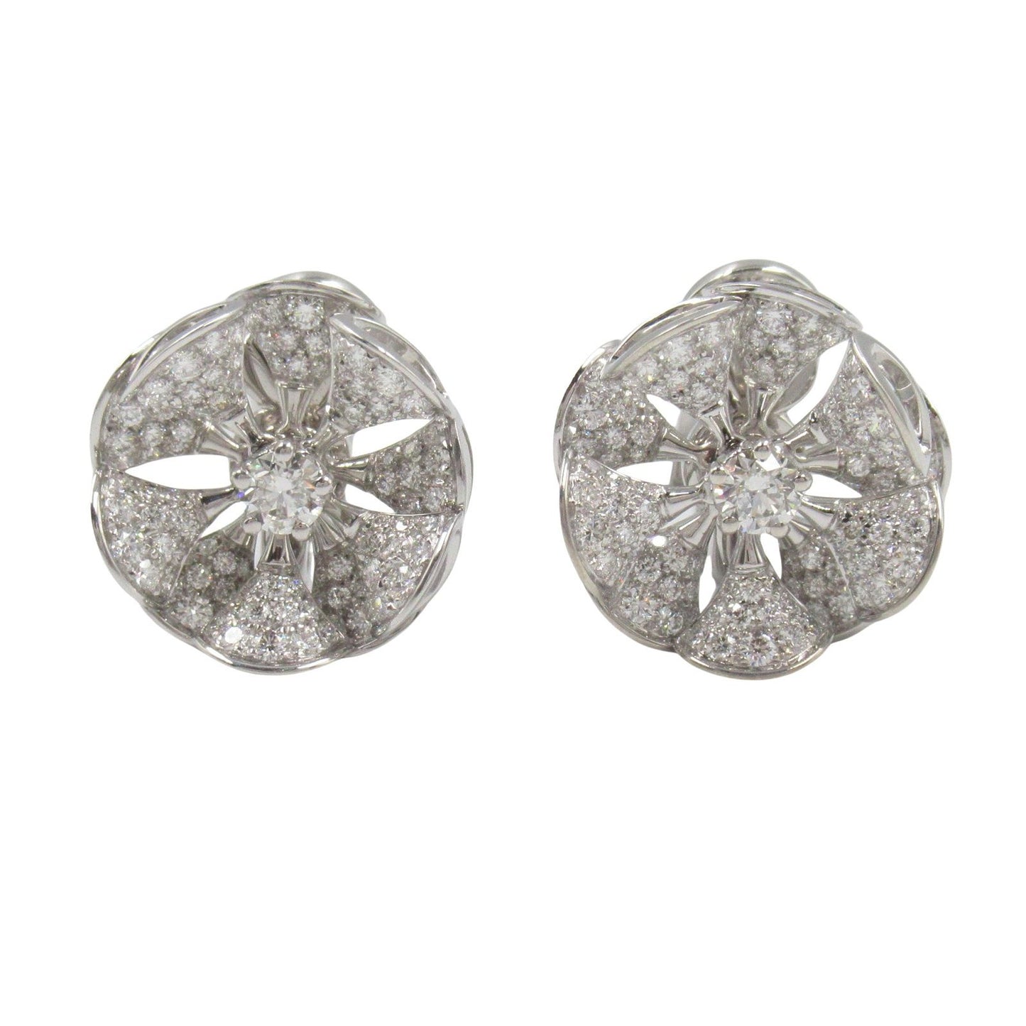 BVLGARI Diva's Dream Diamond Earrings in 18K White Gold