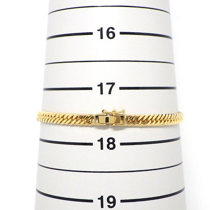 K18YG Double Link Bracelet - Exquisite Japanese Craftsmanship