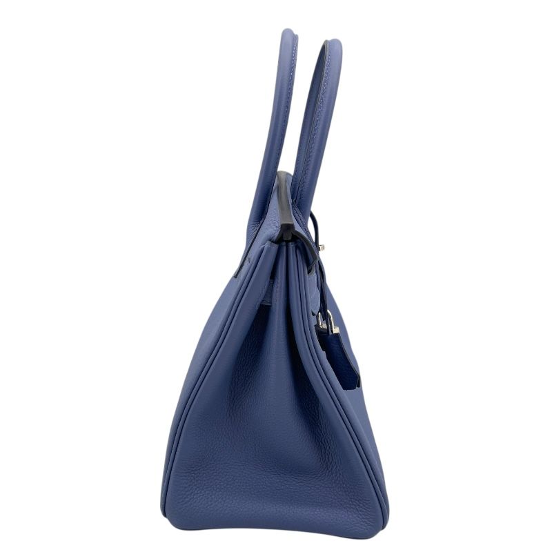 HERMES Birkin 30 C刻 Blue Brighton with Silver Hardware - Exquisite Craftsmanship
