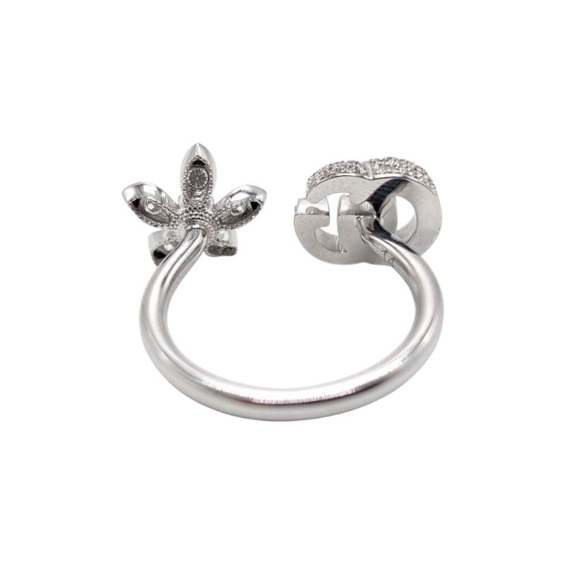 GUCCI Flora Diamond Ring in 750 White Gold - Exquisite Elegance