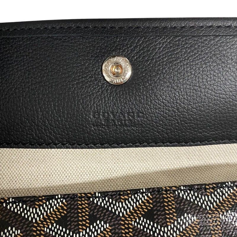 GOYARD Saint Louis PM Black Goyardine Canvas Unisex Tote Bag