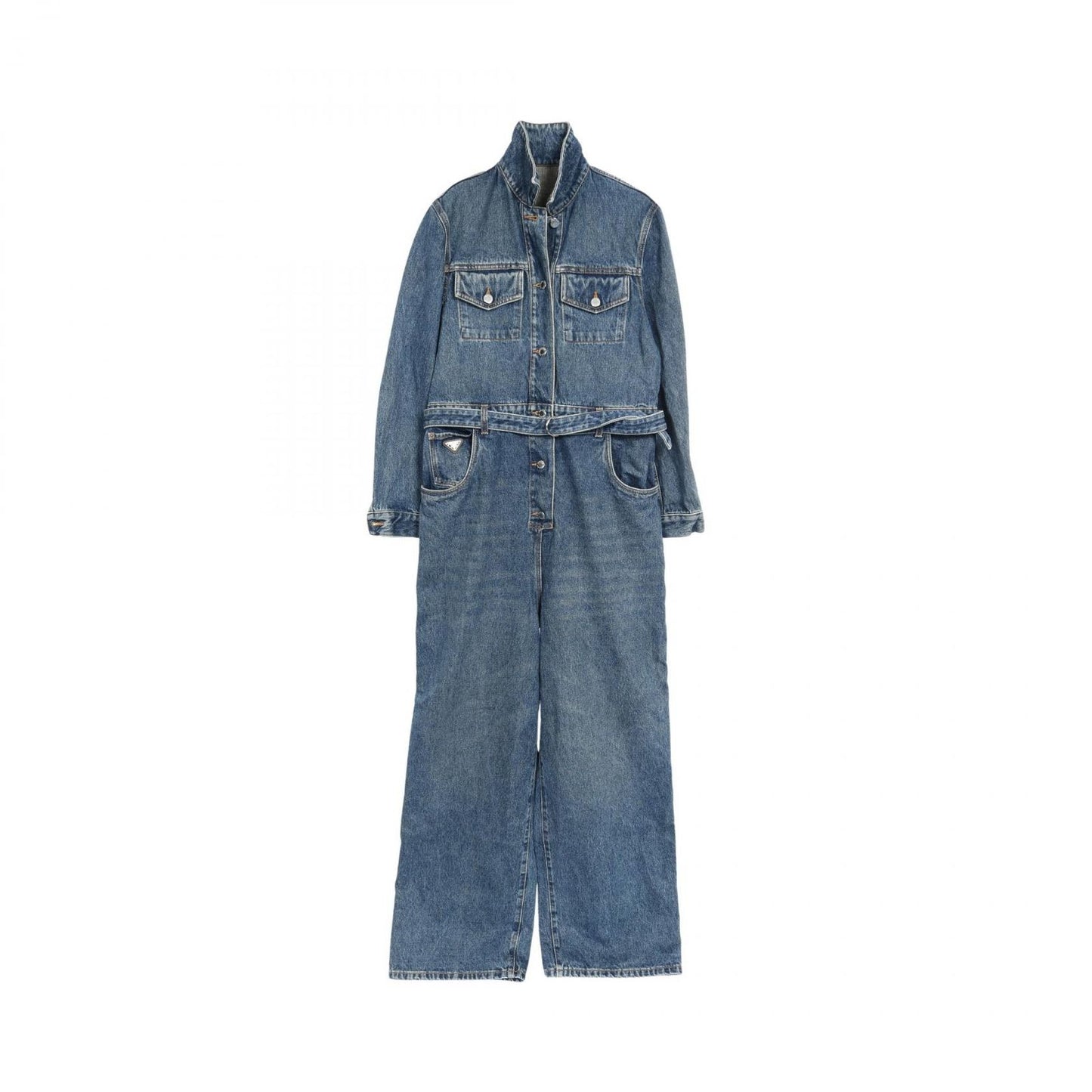 PRADA Denim Jumpsuit GFZ017 in Blue - Exquisite Craftsmanship