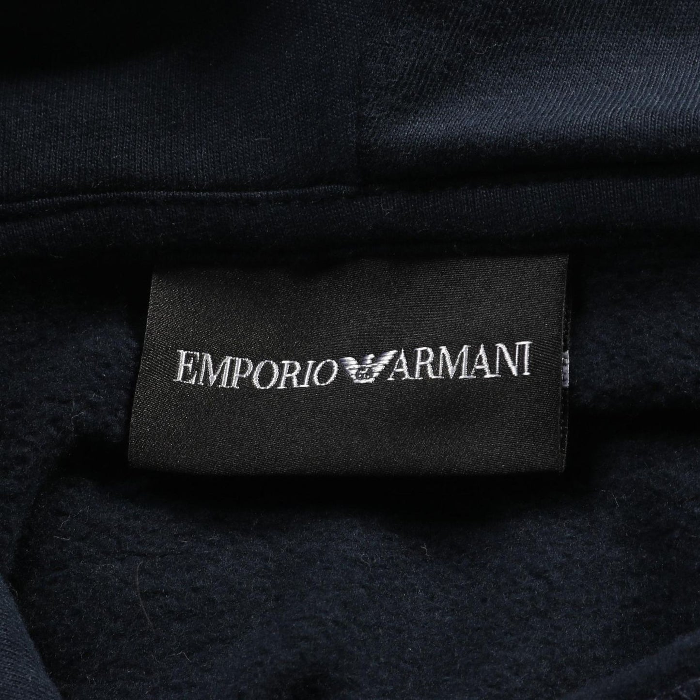Emporio Armani Navy Cotton Hoodie - Timeless Elegance