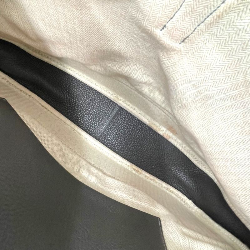 HERMES Trim 35 Handbag in Graphite with Silver Hardware