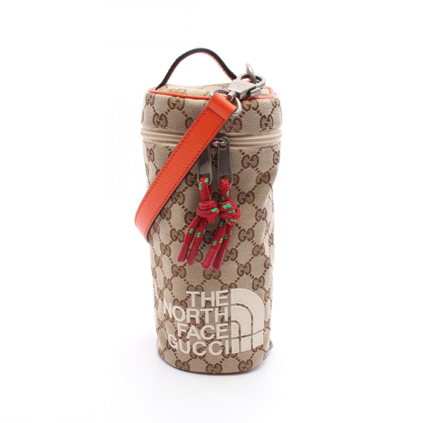 GUCCI x THE NORTH FACE GG Canvas 2-Way Shoulder Bag - Beige/Orange