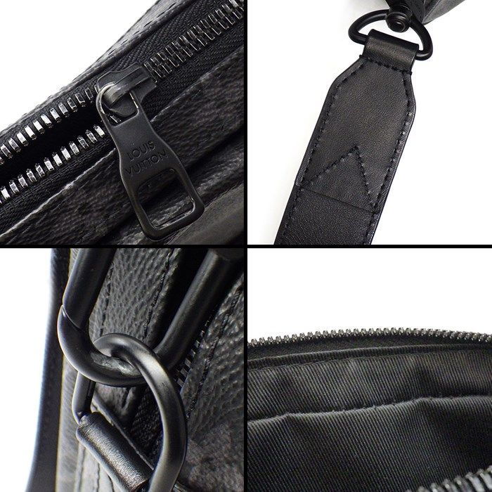 Louis Vuitton Steamer M45585 Black Monogram Eclipse Shoulder Bag
