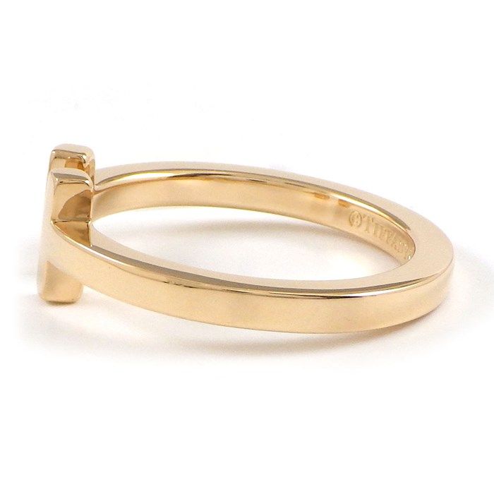 Tiffany & Co. T Square Ring in K18 Pink Gold - Size 21
