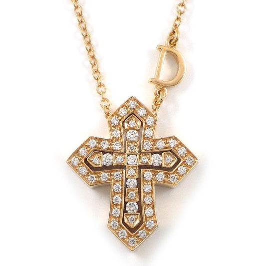 Damiani Belle Époque Crown Necklace in K18 Pink Gold with Diamonds