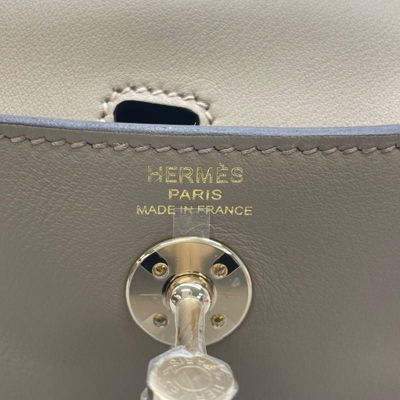 HERMES Mini Lindy Verso Beige Marfa & Grimiste Gold Hardware