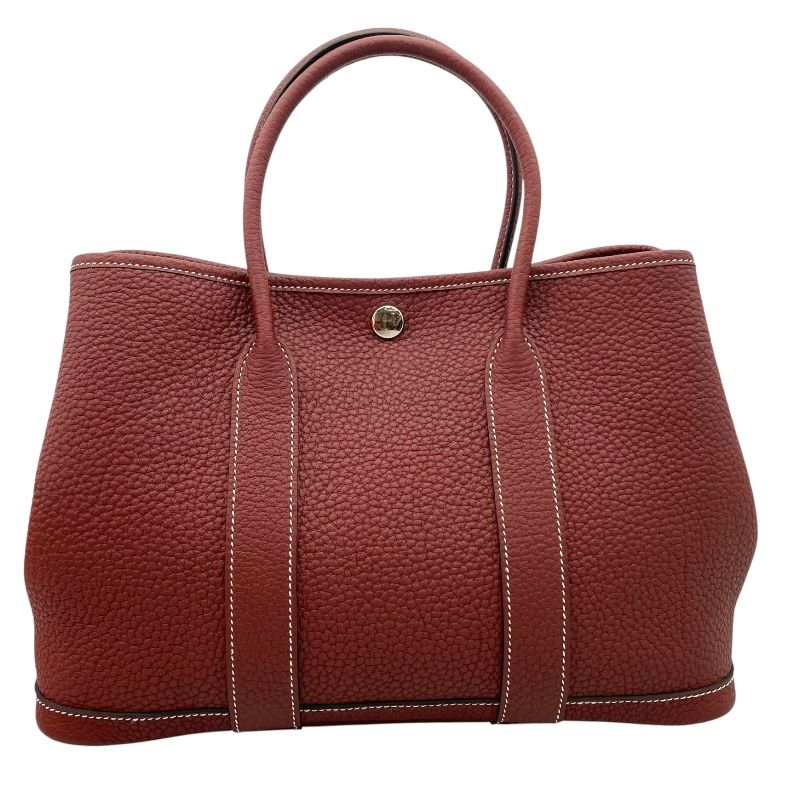 HERMES Garden Party TPM Handbag in Rouge Ash - Exquisite Craftsmanship