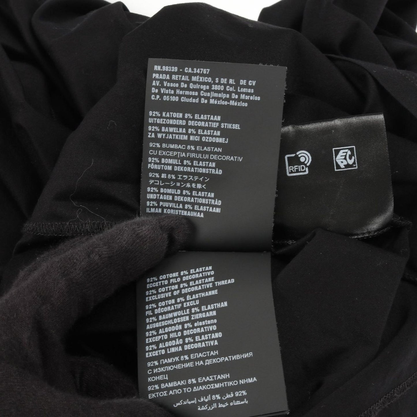 PRADA Black Cotton T-Shirt UJL159 - Timeless Elegance