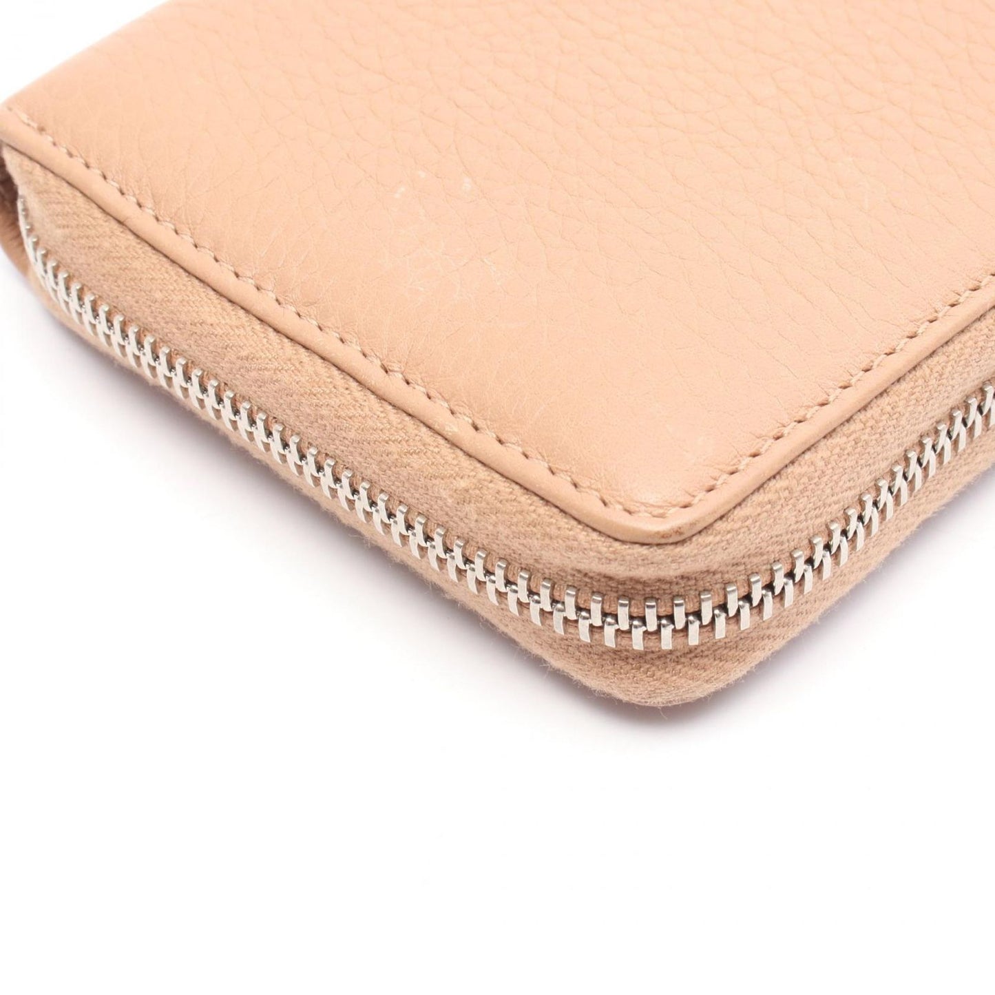 GUCCI Bamboo Round Wallet in Beige Leather - Timeless Elegance