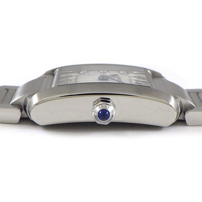 Cartier Tank Française SM WE110006 - Diamond Index - Silver Dial