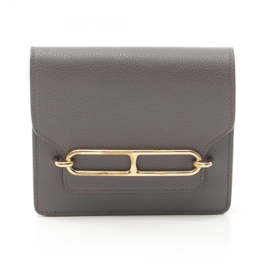 HERMES L'Homme Slim Wallet in Etain Leather - Exquisite Craftsmanship