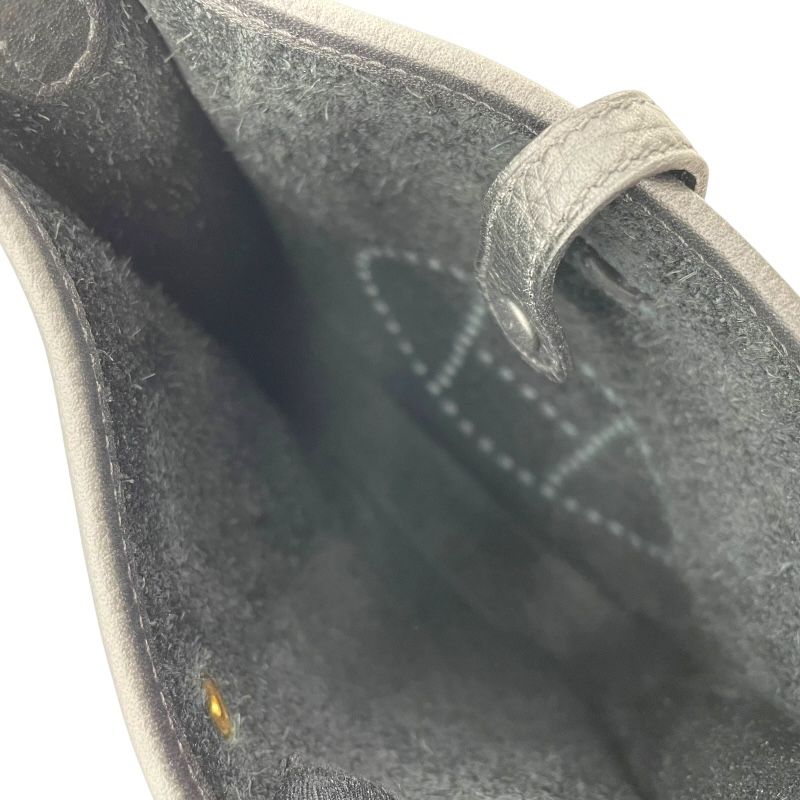 HERMES Evelyne TPM Black & Gold Togo Leather Shoulder Bag