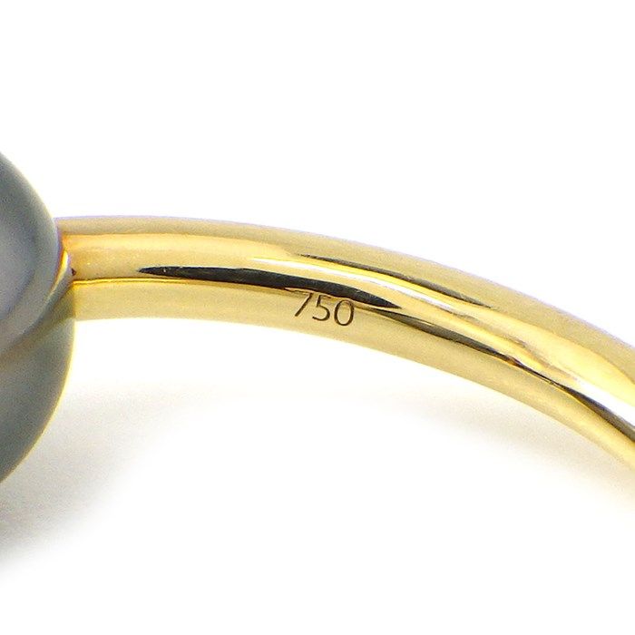 TASAKI Refined Rebellion Signature Ring with Black Pearl & Spinel